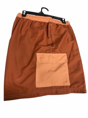 Two-Tone Rust Orange Men’s 6.5” inseam swim trunks brand new with tags